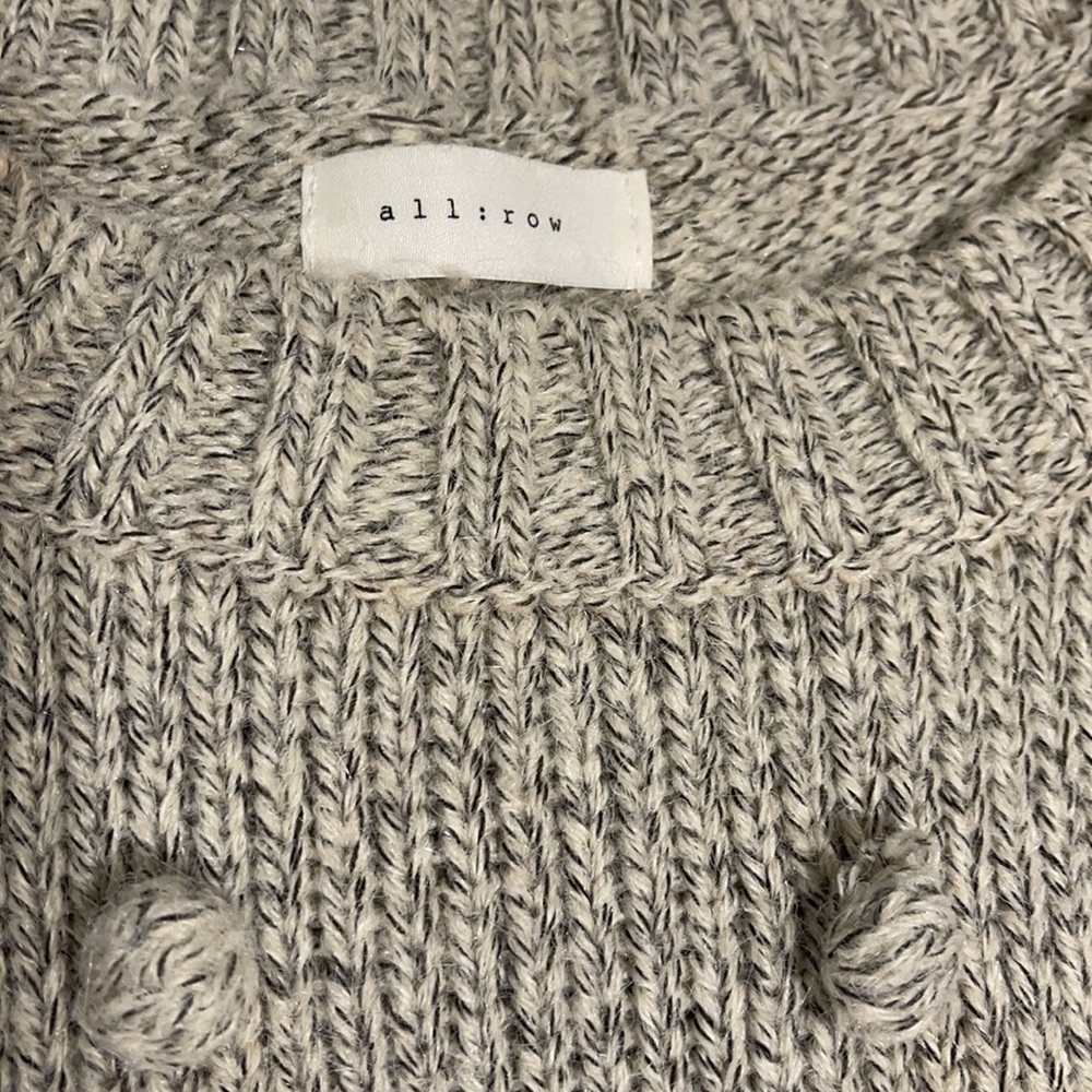 All:Row Grey Pom Pom Sweater Size S - Picture 8 of 10